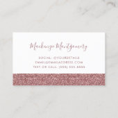 ラグジュアリーホワイトローズ金ゴールドスパークルグリッタードリップ 名刺 (裏面)