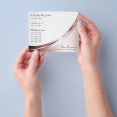 ラグジュアリーホワイトローズ金ゴールドデコールビジネスプロモーション チラシ (手)