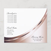 ラグジュアリーホワイトローズ金ゴールドデコールビジネスプロモーション チラシ (裏面)