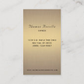 ラグジュアリーホワイト金ゴールドワイングラスヴィンヤードワイナリー 名刺 (裏面)