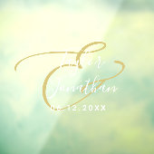 ラグジュアリーホワイト&金ゴールドミニマルクラスカスタムウェディング ウィンドウサイン (シート3)