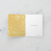 ラグジュアリーホワイト&金ゴールドメリークリスマス シーズンカード (内部)