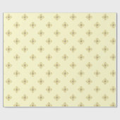 ラグジュアリーホワイト/金ゴールド ラッピングペーパー (フラット)