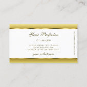 ラグジュアリーホワグラデーションイト金ゴールドゴールデンオーバルデコ縁どール 名刺 (裏面)