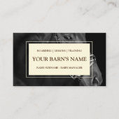 ラグジュアリーホースボーディングバーンエクエストランビジネスカー 名刺 (正面)