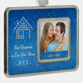 ラグジュアリーホーム|初めてのクリスマスが新しいホーム20XXに シルバープレートフレームオーナメント (右)