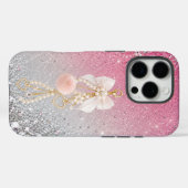 ラグジュアリーボウパールiPhone 16 Proケース 美意識高揚デザイン Case-Mate iPhoneケース (裏面 (横))
