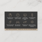 ラグジュアリーボトックスリップフィラー命令アフターケアカード 名刺 (裏面)