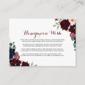 ラグジュアリーボホカラフルフローラハネムーンウィッシュ エンクロージャーカード (正面)