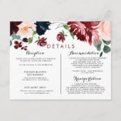 ラグジュアリーボホカラフルフローラ結婚ズ詳細 エンクロージャーカード (正面)