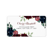 ラグジュアリーボホカラフルフローラRSVP住所 シール (正面)