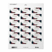 ラグジュアリーボホカラフルフローラRSVP住所 シール (フルシート)