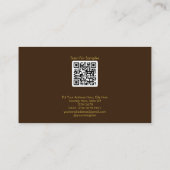 ラグジュアリーボホフローラカラーズ金ゴールドアクセント付き銘板 名刺 (裏面)