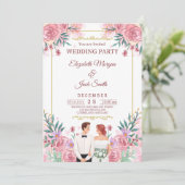 ラグジュアリーボホフローラグリーン結婚リー 招待状 (スタンド正面)