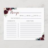 ラグジュアリーボホフローラブライダルシャワーレシピカード (正面)