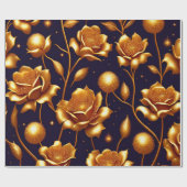 ラグジュアリーボホ金ゴールドバラモダンコレクション ラッピングペーパー (フラット)