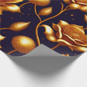 ラグジュアリーボホ金ゴールドバラモダンコレクション ラッピングペーパー (角)