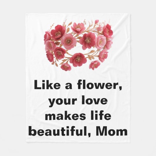 ラグジュアリーマザーズデイフローラクラウン フリースブランケット (正面)