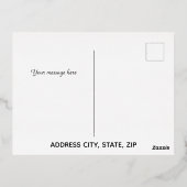 ラグジュアリーマブロック結婚イスラム婚約 箔シーズンポストカード (裏面)