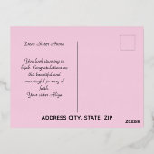 ラグジュアリーマブローク"ヒジャビグリーティング金ゴールド 箔シーズンポストカード (裏面)