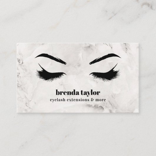 ラグジュアリーマーブルアイラッシュブローバープロフェッショナル 名刺 (正面)