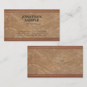 ラグジュアリーマーブルウッド金ゴールドルックエレガントデザインプレーン 名刺 (正面/裏面)