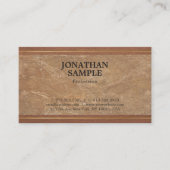 ラグジュアリーマーブルウッド金ゴールドルックエレガントデザインプレーン 名刺 (正面)