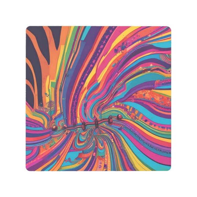 ラグジュアリーマーブルテクスチャウォールアート メタルプリント (正面)