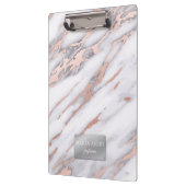 ラグジュアリーマーブルバラ金ゴールドメタリックビジネス クリップボード (左)