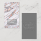 ラグジュアリーマーブルバラ金ゴールドメタリック 名刺 (正面/裏面)