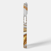 ラグジュアリーマーブルマザーオブパール金ゴールド静脈モノグラム Case-Mate iPhoneケース (裏面 / 右)