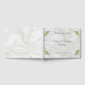 ラグジュアリーマーブル結婚と金ゴールドズゲストブック ゲストブック (全面)