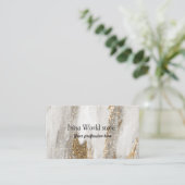 ラグジュアリーマーブル絵を描金ゴールドストローク金ゴールド白 名刺 (スタンド正面)