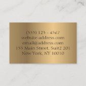 ラグジュアリーマーブル金ゴールドとバラ金ゴールド詳細 名刺 (裏面)