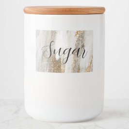 ラグジュアリーマーブル金ゴールドストローク フードラベル