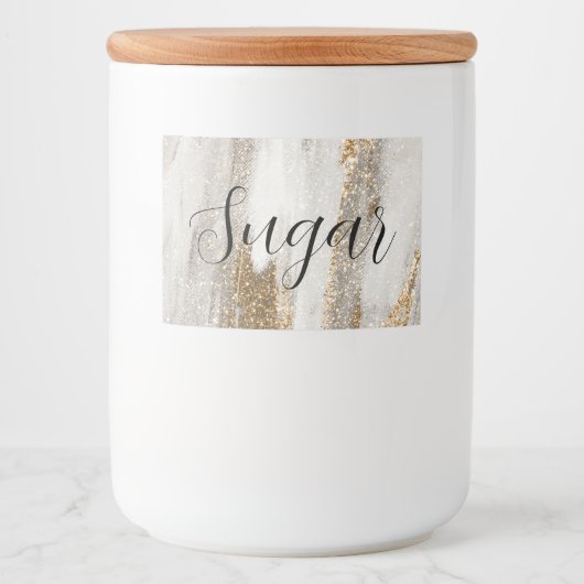 ラグジュアリーマーブル金ゴールドストローク フードラベル (正面)