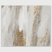 ラグジュアリーマーブル金ゴールドストローク ラッピングペーパー (フラット)