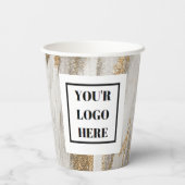 ラグジュアリーマーブル金ゴールドストローク 紙コップ (裏面)