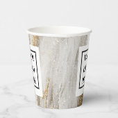 ラグジュアリーマーブル金ゴールドストローク 紙コップ (右)