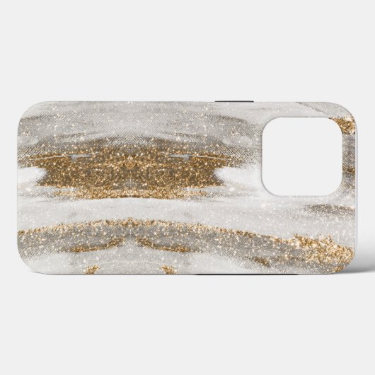 ラグジュアリーマーブル金ゴールドストローク Case-Mate iPhoneケース (裏面 (横))