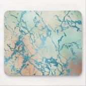 ラグジュアリーマーブル |ダスティーエレガントムミュートされた宝石トーン金ゴールド マウスパッド (正面)
