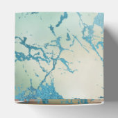 ラグジュアリーマーブル | ビューティフルイエローアンドコーラルティール（緑がかった色）静脈 フェイバーボックス (上部)