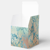 ラグジュアリーマーブル | ビューティフルイエローアンドコーラルティール（緑がかった色）静脈 フェイバーボックス (オープン)