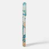 ラグジュアリーマーブル | ビューティフルイエローアンドコーラルティール（緑がかった色）静脈 Case-Mate iPhoneケース (裏面 / 右)