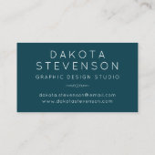 ラグジュアリーマーブル | ビューティフルコーラルアンドティール(緑がかった色)カスタム 名刺 (裏面)