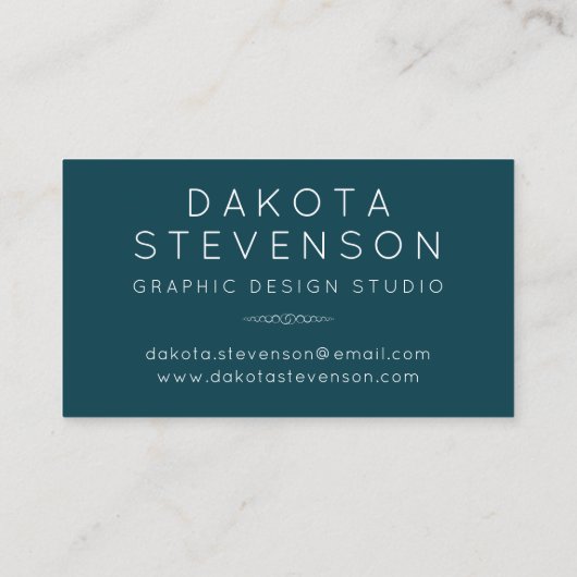 ラグジュアリーマーブル | ビューティフルコーラルアンドティール(緑がかった色)カスタム 名刺 (裏面)