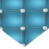 ラグジュアリーミッドブルーダイアモンドタフテッドパターン ショートテーブルランナー (コーナー)