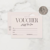 ラグジュアリーミニマリストギフトカード証明書テンプレート ノートカード (正面/裏面インサイチュ)