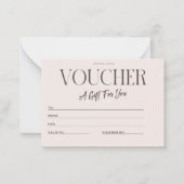 ラグジュアリーミニマリストギフトカード証明書テンプレート ノートカード (正面)