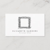 ラグジュアリーミニマリストブティックソーシャルメディアQRコード 名刺 (正面)